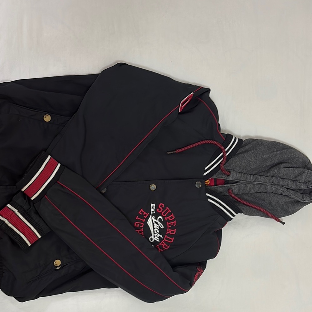 Superdry Black and Red Jacket